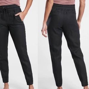 Athleta Cabo Linen Jogger Black